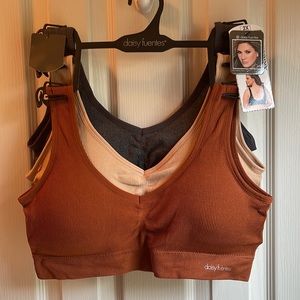 NWT DAISY FUENTES WIRELESS COMFORT 3 BRA SET SZ 2X